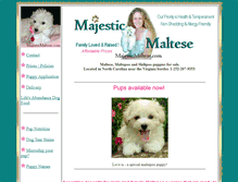 Tablet Screenshot of majesticmaltese.com